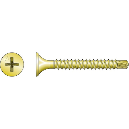 Simpson Strong-Tie Drywall Screw, #8 x 2-3/8 in, Steel, Phillips Drive, 1500 PK DWFSD238PS